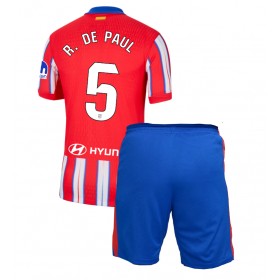 Atletico Madrid Rodrigo De Paul #5 Hemmakläder Barn 2024-25 Kortärmad (+ Korta byxor)